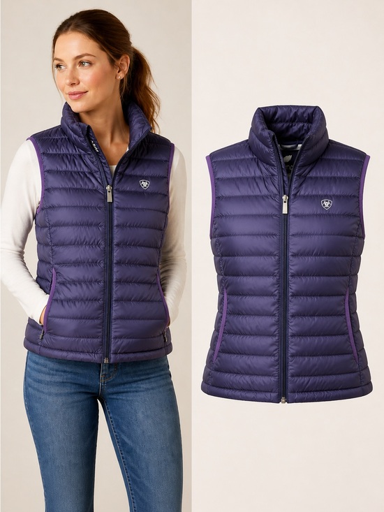Ariat Jackets & Blazers - Ariat | Purple Down Puffer Vest | Lightweight Packable | Zip Front | Women’s M